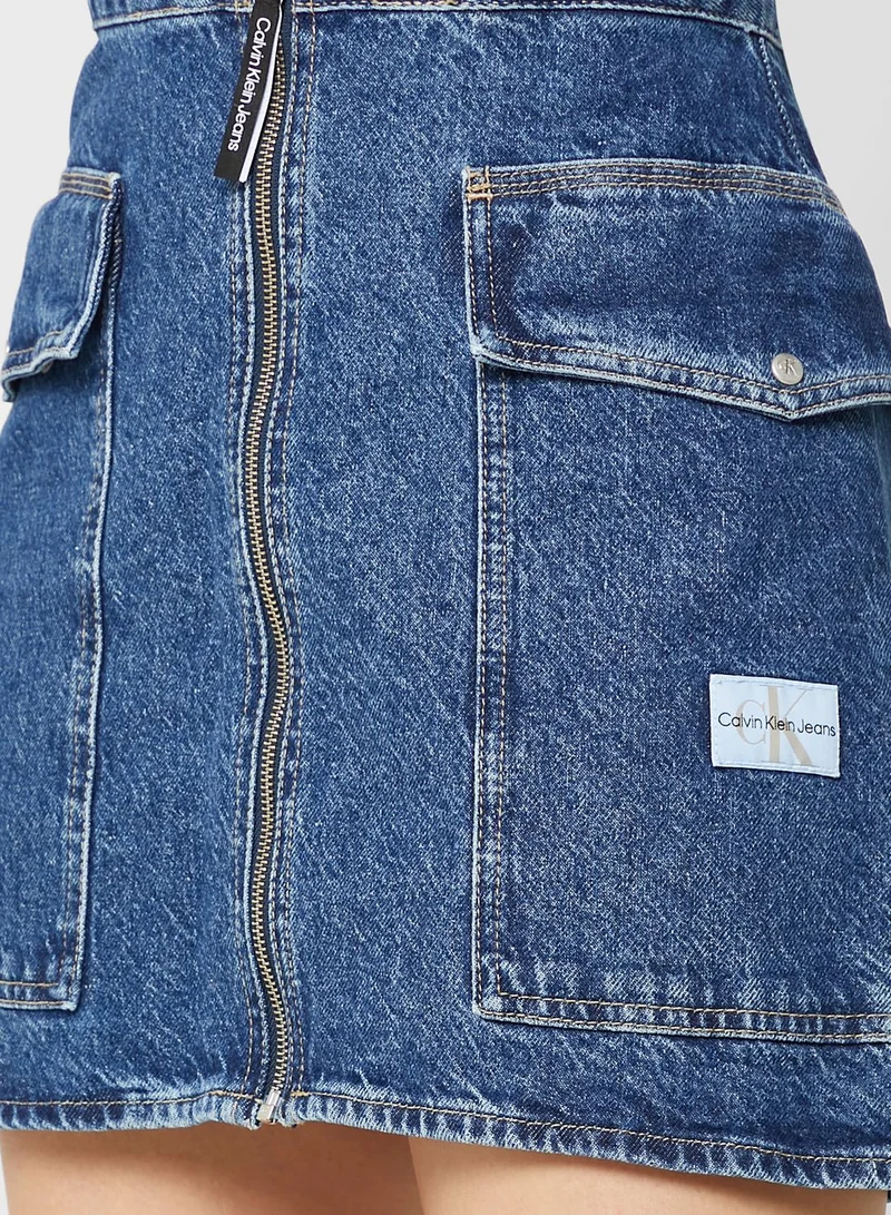 Calvin Klein Jeans Pocket Detail Denim Skirts