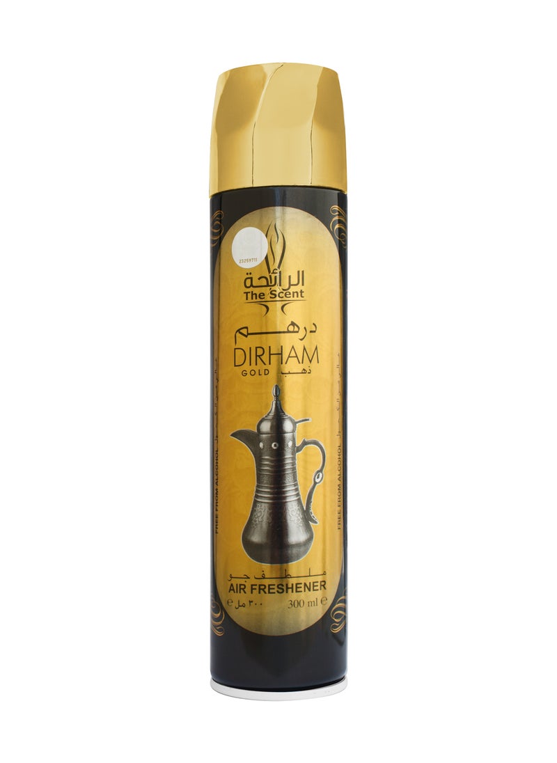 The Scent معطر جو بخاخ درهم ذهبي 300 مل  - Image 1