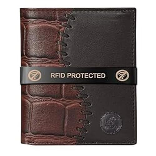 PIRASO Men Casual, Ethnic, Evening/Party, Formal, Travel, Trendy Brown Genuine Leather Wallet (Brown) - Image 1