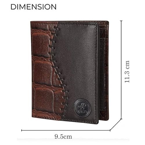 PIRASO Men Casual, Ethnic, Evening/Party, Formal, Travel, Trendy Brown Genuine Leather Wallet (Brown) - Image 2