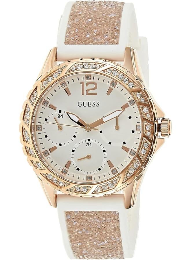 GUESS Women's Swirl Silicone Chronograph Watch W1096L2 - Image 1