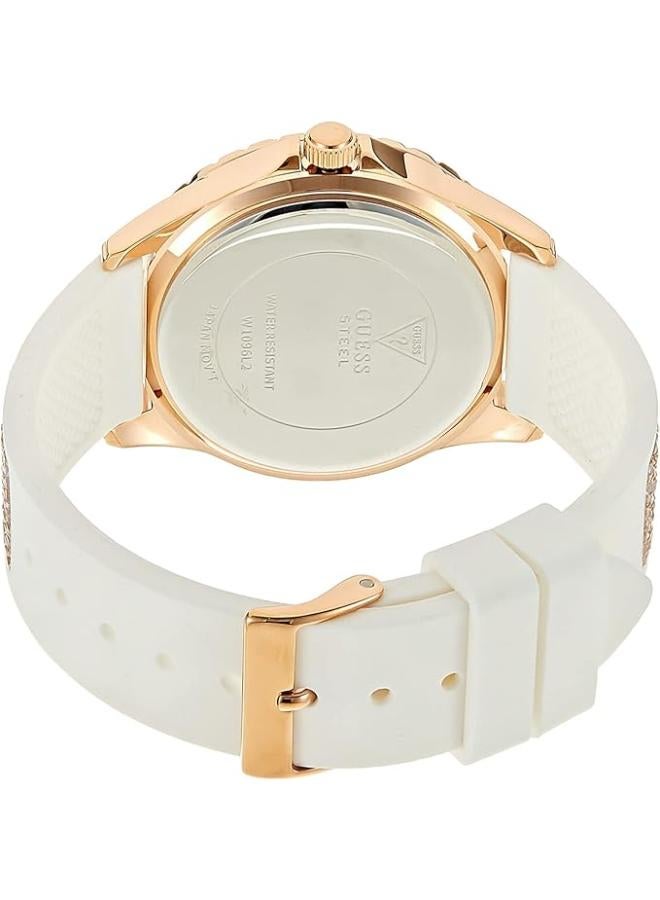 GUESS Women's Swirl Silicone Chronograph Watch W1096L2 - Image 3