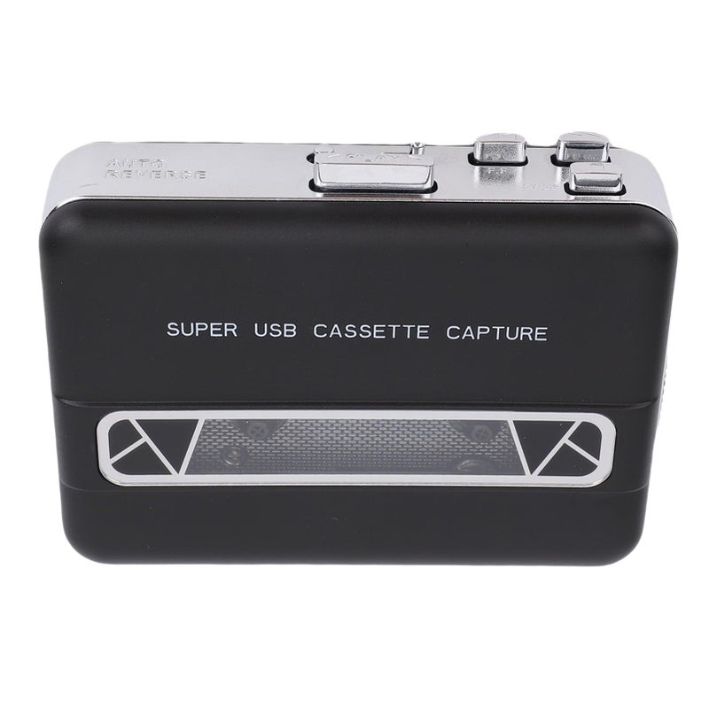 مشغل كاسيت محمول مع مكبر صوت مدمج ومقبس للسماعات ومحول MP3 - Image 4