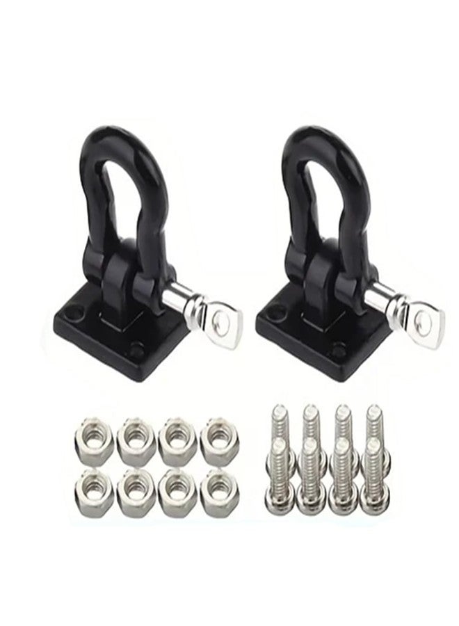 UURCSKY RC Trailer Chain Hook Tow Rope Winch Shackles for 1/10 Crawler Axial SCX10 D90 D110 TRX4 TRX6 Redcat Tamiya RC Decor Parts(Black) - Image 3