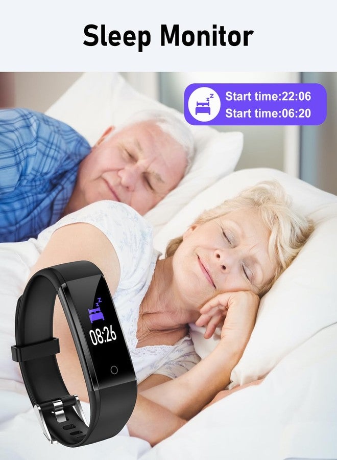 GRV No Bluetooth Pedometer Watch Fitness Tracker No Phone Needed, Step Counter Calories/Sleep Tracker for Walking Running for Men Women Waterproof (Black) - Image 3