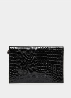 Styli Snake Skin Textured Clutch Bag  - Image 3