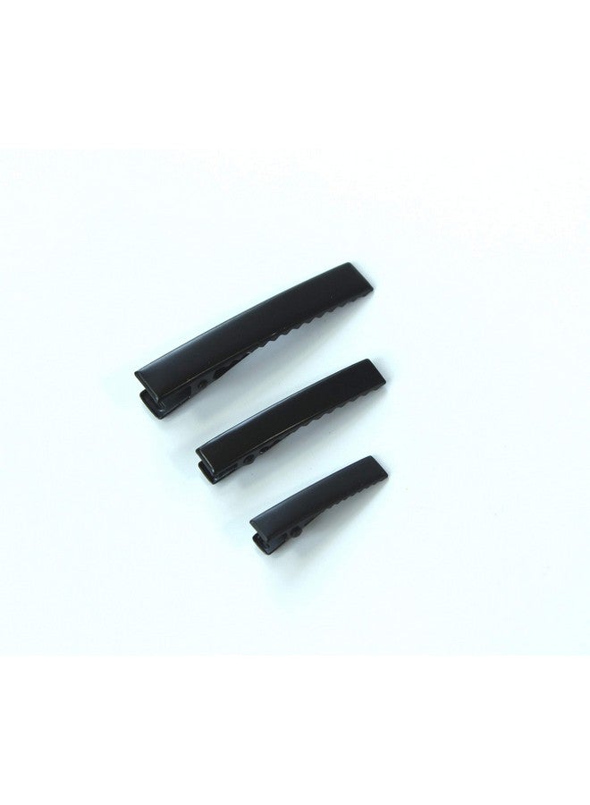 All In One Ll In One Diy Hair Clip Kit: Black Assorted Size Flat Single Prong Metal Alligator Clip 35Mm 46Mm 60Mm (30Pcs) - Image 2