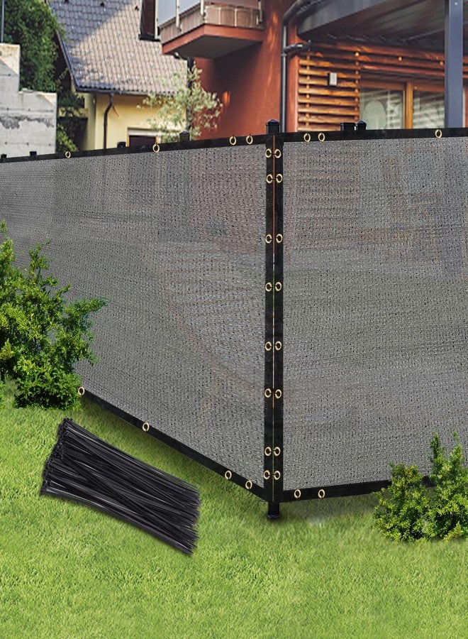 BADAO Gray 5FT X 50FT Outdoor Privacy Screen Fence & Mesh Shade Net Cover, Ideal for Garden and Backyard - Enhances Privacy for Fencing & Chain Link, Perfect for Patio Privacy Wall, Slats，Freestanding - Image 1