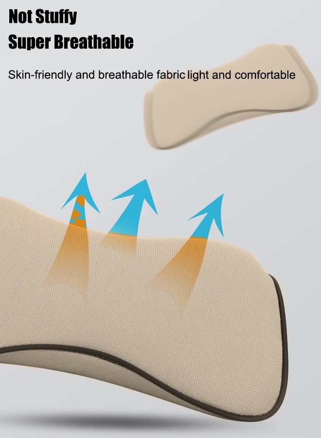 Generic Car Backrest Cushion Lumbar Support Car Neck Pillow Kit  High Rebound Car Seat Cushion Memory Foam  Ergonomic Design  Improves Vision Posture Universal Car Seat  - Image 5