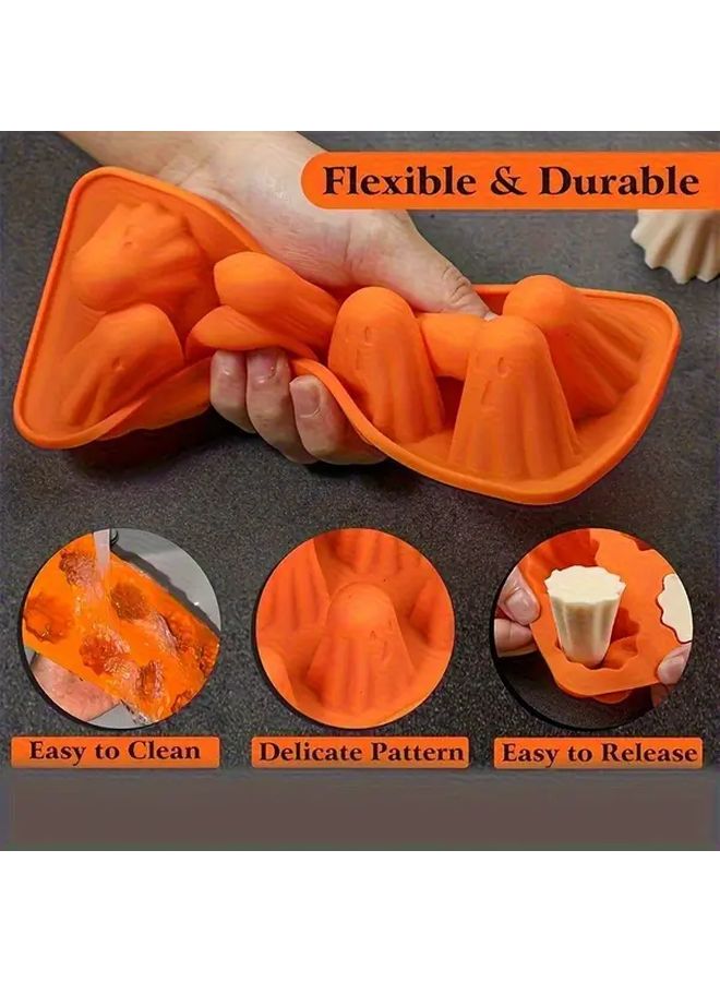 قالب السيليكون البرتقالي لهالوين للحرف اليدوية DIY، شوكولاتة، ديكور المنزل، هدايا - Image 5