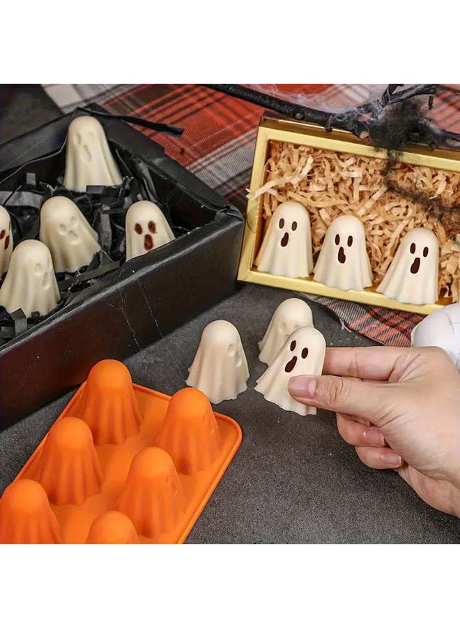 قالب السيليكون البرتقالي لهالوين للحرف اليدوية DIY، شوكولاتة، ديكور المنزل، هدايا - Image 3