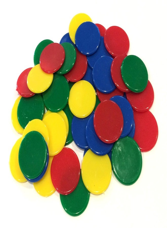 Morrison Games Plastic Counters (48): Blue, Red, Yellow, and Green Color Gaming Tokens (Hard Colored Plastic Coins, Markers and Discs for Bingo Chips, Tiddly Winks, and Other Board Game Playing Pieces) - Image 4