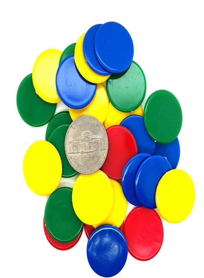 Morrison Games Plastic Counters (48): Blue, Red, Yellow, and Green Color Gaming Tokens (Hard Colored Plastic Coins, Markers and Discs for Bingo Chips, Tiddly Winks, and Other Board Game Playing Pieces) - Image 2
