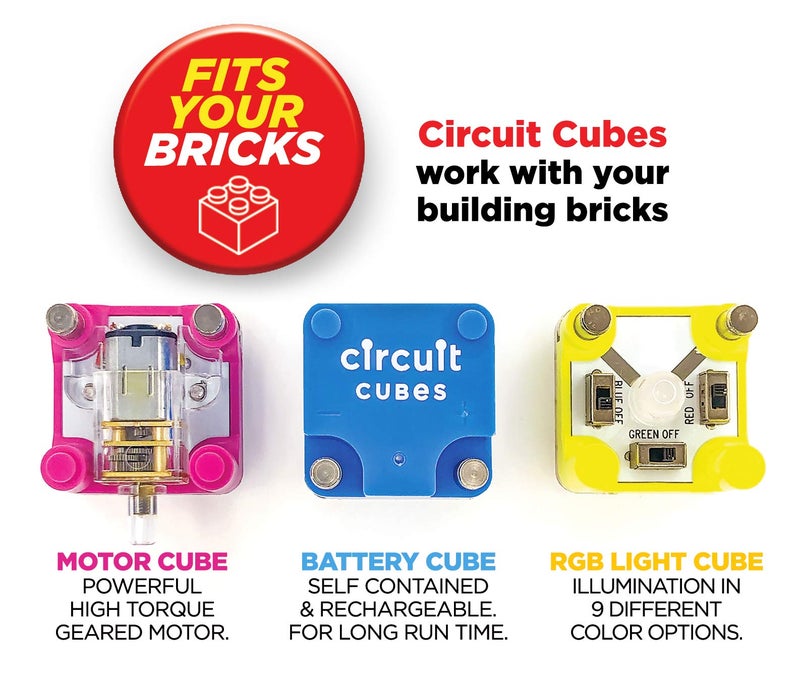 Circuit Cubes مجموعة انطلاق المركبات المتعددة - مجموعة هندسية STEM للأطفال والبالغين - Image 2