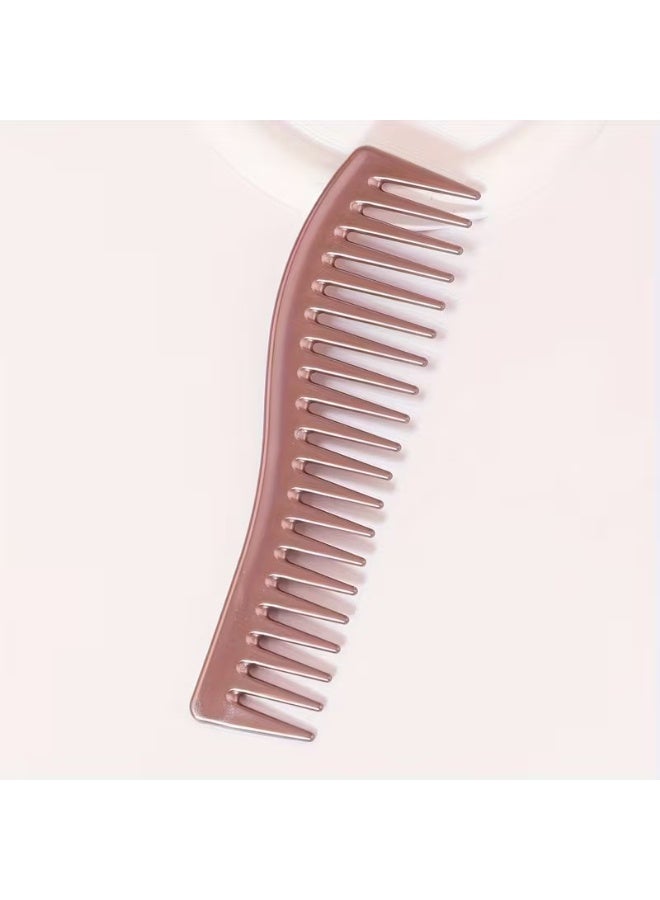 Goolsky مجموعة 2 من أمشاط تصفيف الشعر، أمشاط واسعة الأسنان مزدوجة الجوانب للرجال، شعيرات بلاستيكية ومقبض ABS، للشعر الرقيق، السميك، المجعد، المستقيم، أداة صالون حلاقة محترفة - تشطيب معدني - Image 4