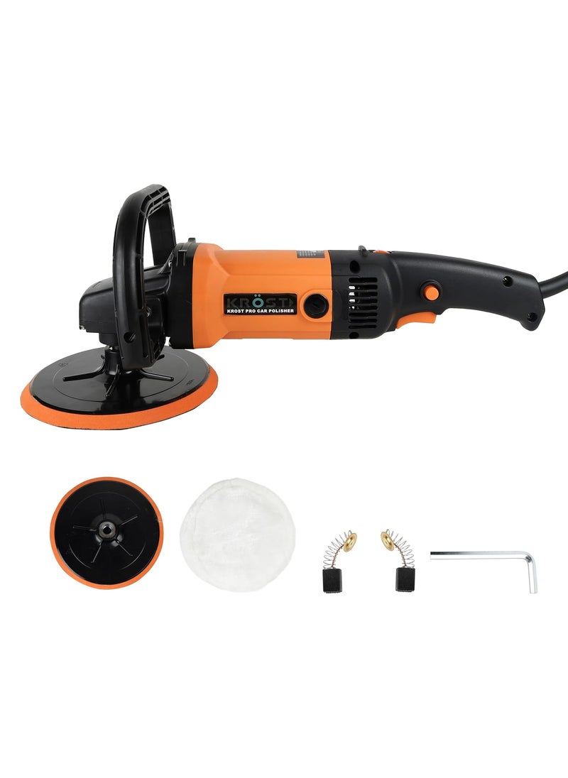 KROST KROST PRO 7 Car Polisher Machine Combo With Backup Pad And Wool Buffing Pad Double Insulated With Speed AdjustmentCopper Winding KROST PRO  - Image 1