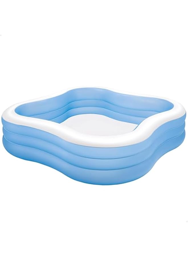 INTEX Beach Wave Swim Center Swimming Pool Blue White 90 Inch X 22 Inch Size 8" 57495Ep - Image 1