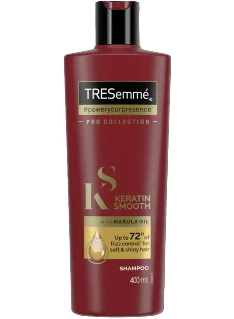 Keratin Smooth and Straight Shampoo with Argan Oil, Enjoy up to 72 hours of Frizz Control, 400 ML