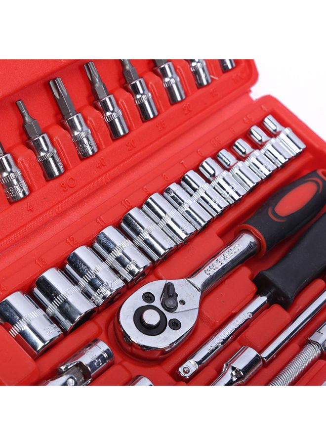 46-Piece Compact And Convenient Quick Ratchet Sleeve Auto Repair Tool Set - Image 2