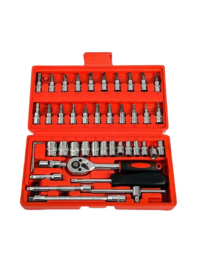 46-Piece Compact And Convenient Quick Ratchet Sleeve Auto Repair Tool Set - Image 1