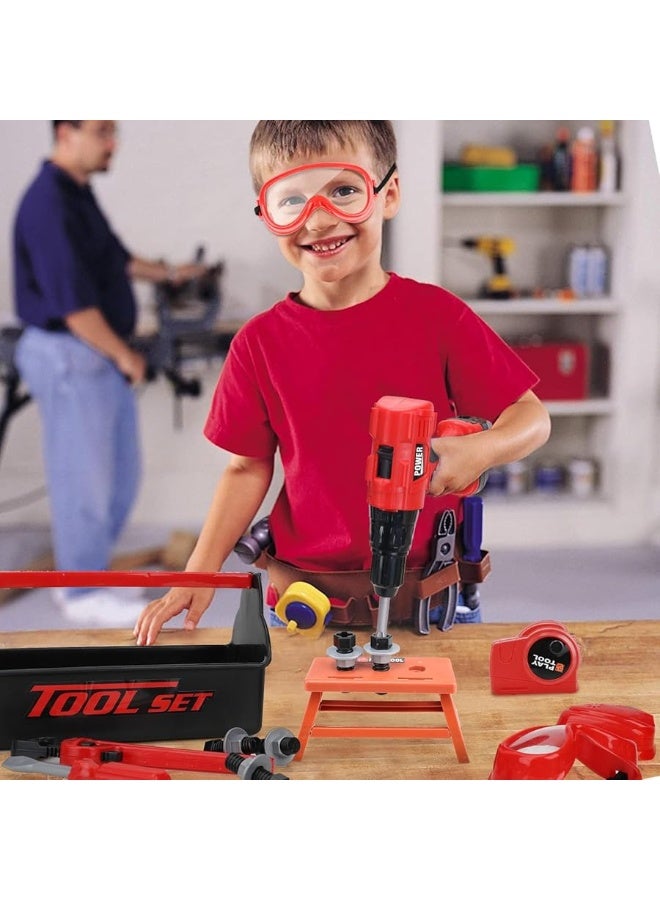 STEAM Life STEAM Life Kids Tool Set for Boys with Power Toy Drill, Toddler Tool Set, Kids Tape Measure, Toy Tools for Kids, Kids Tool Box, Toy Hammer, Play Tool Set for Toddlers 3-5 - Image 5