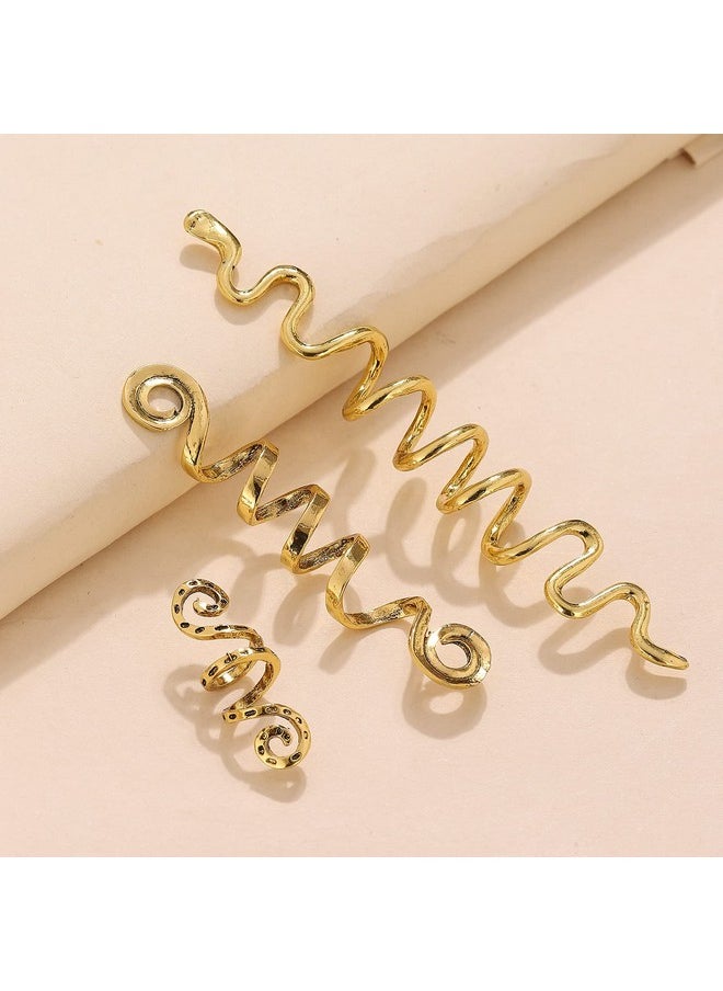 FRDTLUTHW - FRDTLUTHW Gold Snake Hair Jewelry for Braids, Halloween Hair Decoration, Dreadlock Accessories for Women(pack of 6) - Image 1