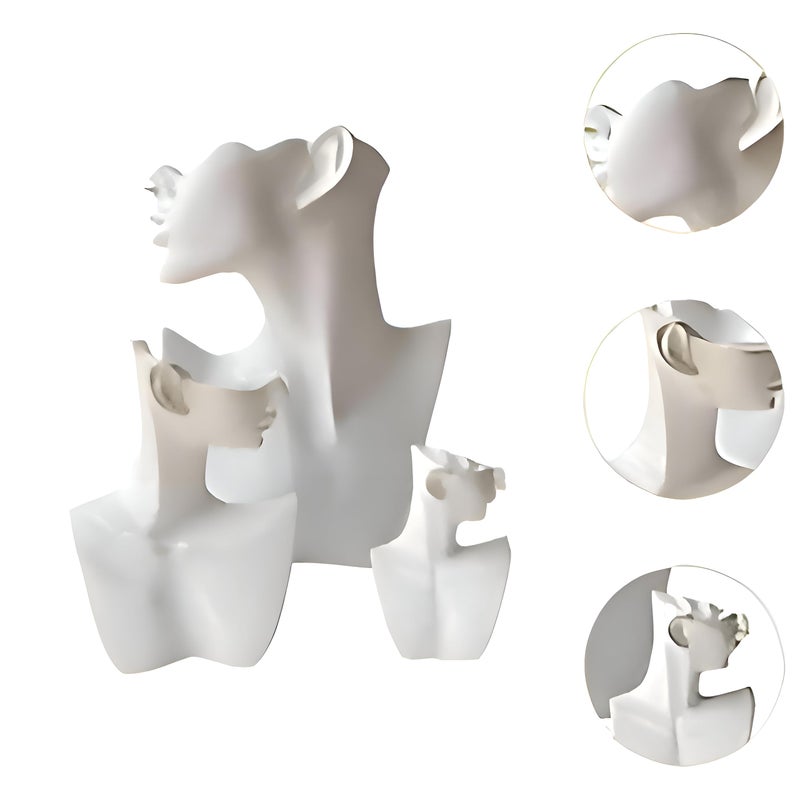 Practical Sturdy Resin Jewelry Bust Stand - Durable small display holder for necklaces, perfect for trade shows, retail displays, and jewelry exhibitions with elegant minimalist design. (M) - Image 5