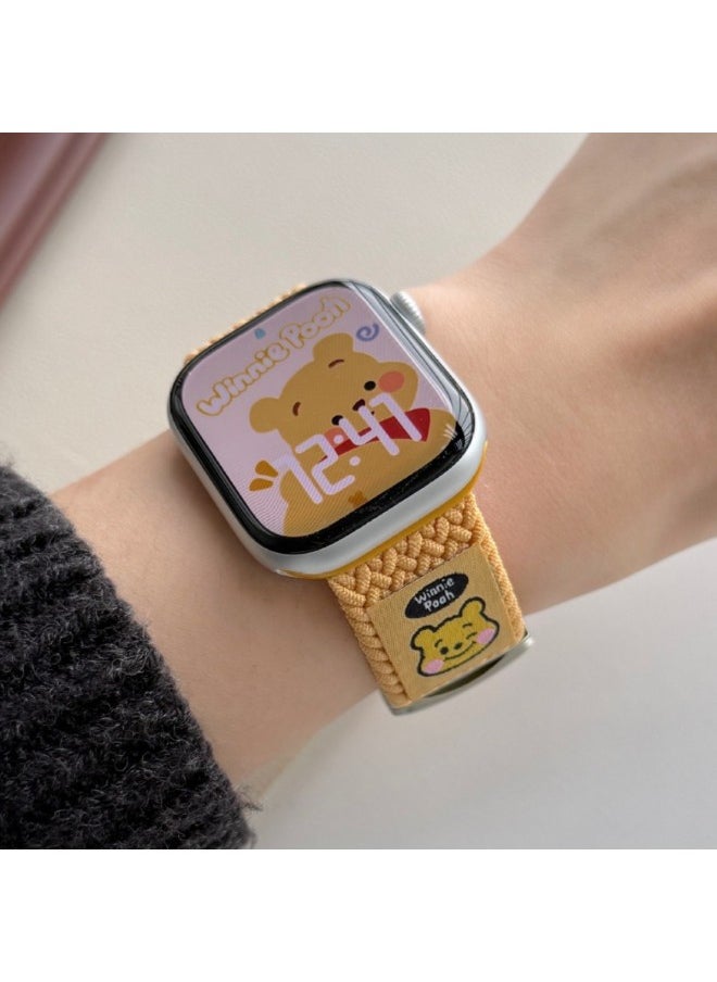 Generic - Sanrio Series Woven Magnetic Buckle Strap For AppleWatch Iwatch10 Generation 9876Ultra/SE-Color:Blue-Specification:42(10 Generations) - Image 1
