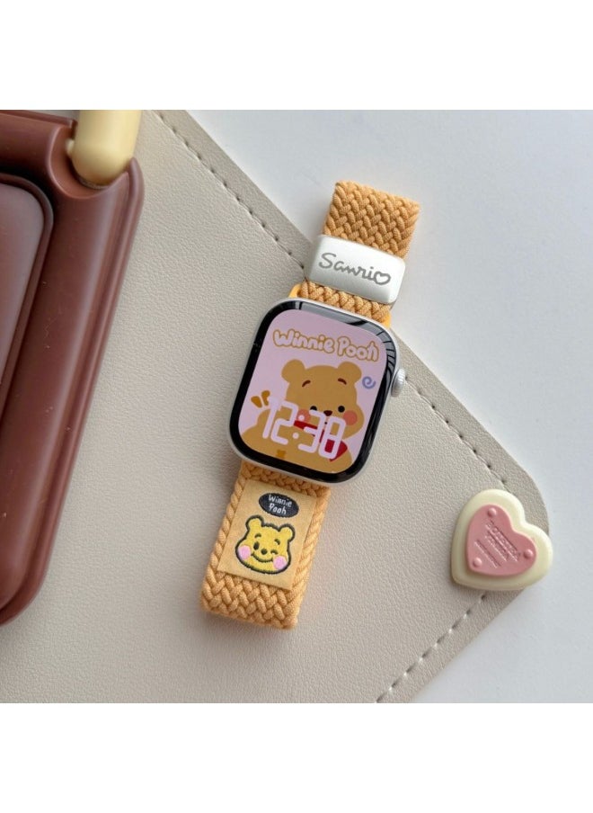 Generic - Sanrio Series Woven Magnetic Buckle Strap For AppleWatch Iwatch10 Generation 9876Ultra/SE-Color:Blue-Specification:42(10 Generations) - Image 1