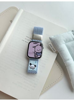 Sanrio Series Woven Magnetic Buckle Strap For AppleWatch Iwatch10 Generation 9876Ultra/SE-Color:Blue-Specification:42(10 Generations)