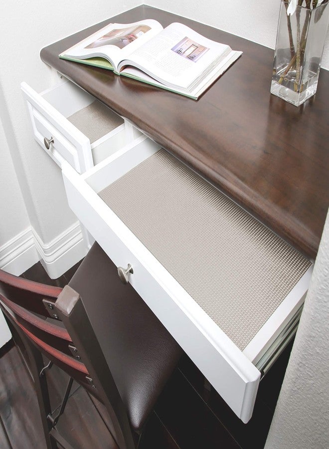 Smart Design Classic Grip Shelf Liner - 12in x 20ft - Non-Adhesive Drawer Liner with Strong Grip Helps Protect and Personalize Your Home Organization and Storage - Taupe - Image 3