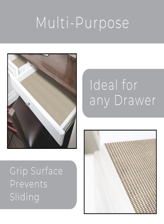 Smart Design Classic Grip Shelf Liner - 12in x 20ft - Non-Adhesive Drawer Liner with Strong Grip Helps Protect and Personalize Your Home Organization and Storage - Taupe - Image 5