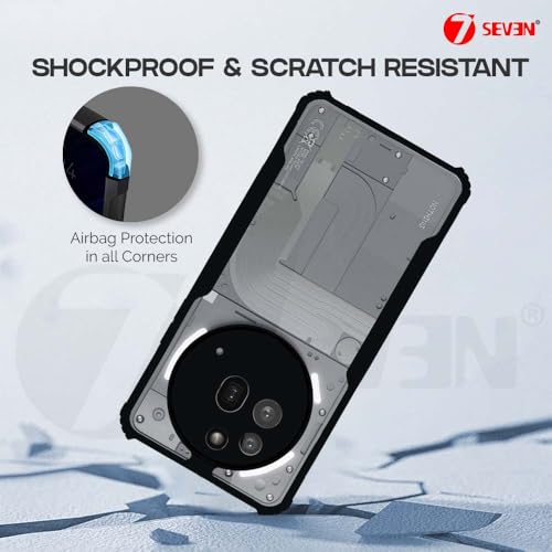 7-Seven 7SEVEN® Ipacky Back Cover for Nothing Phone 3A Pro 5G Mobile Back Case Shock Proof Design Camera Edges Protection Crystal Clear Phone Case Precise Cutouts Matte Black Soft Bumper Phone Cover - Image 4