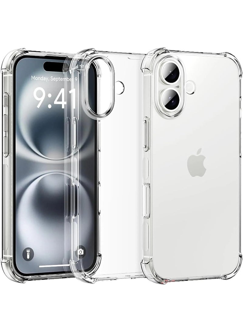 Case Compatible with Iphone 17, Cover Silicone Transparent TPU Gorilla Anti-shock Protector Camera Shockproof Corners - Clear
