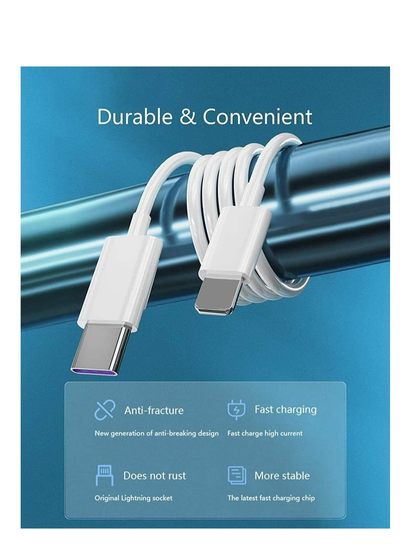 35W Dual USB C Port Adapter ​​​​​​Fast Charger ​with 1M iPhone Charging Cable Super Fast Compatible with Apple iPhone 14 pro max/14 pro/13/13 Pro max/12/12 Pro/11 iPad - Image 5