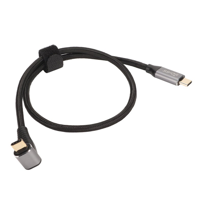 كابل USB مائل بزاوية 90 درجة 4K 60 يدعم شحن سريع USB C دعمًا كاملاً من النوع Type C 3.2 جيل 2 مع قدرة PD100 واط لجهاز Steam Deck - Image 2