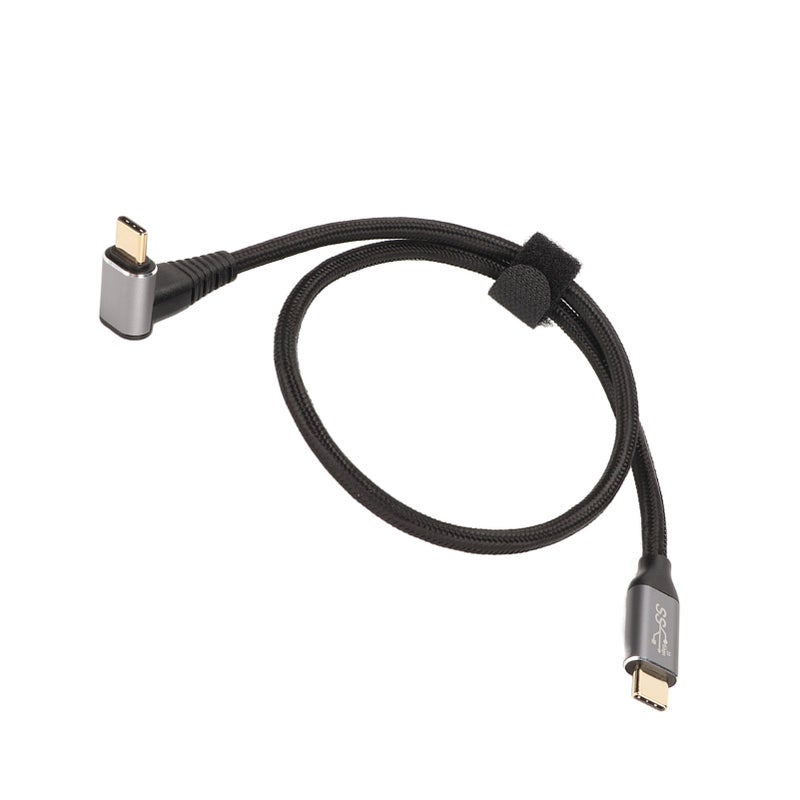 كابل USB مائل بزاوية 90 درجة 4K 60 يدعم شحن سريع USB C دعمًا كاملاً من النوع Type C 3.2 جيل 2 مع قدرة PD100 واط لجهاز Steam Deck - Image 4