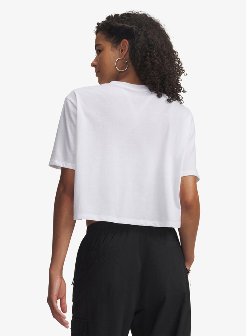 UNDER ARMOUR Essential Logo Cropped T-Shirt - Image 2