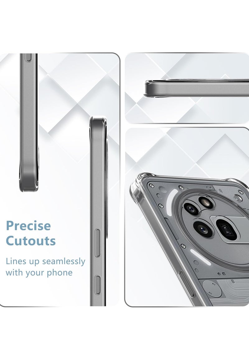 بورتوني غطاء حماية كامل للجسم لهاتف Nothing Phone 3a Pro مع قطعتين من واقي الشاشة الشفاف عالي الدقة المقاوم للخدش لهاتف 3a Pro مقاس 6.7 بوصة - Image 4