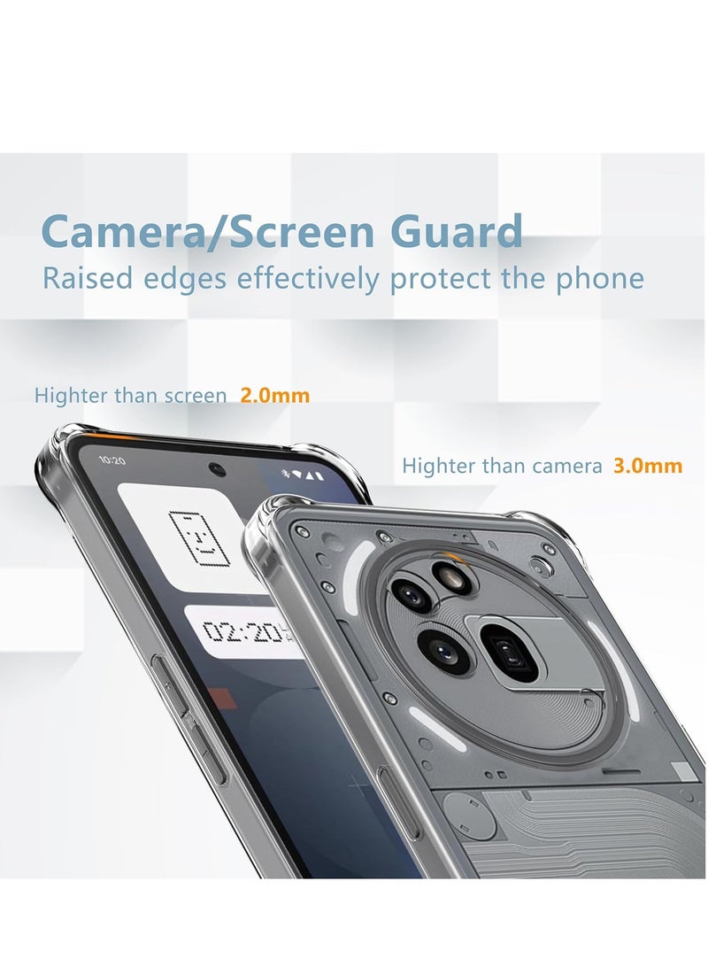 بورتوني غطاء حماية كامل للجسم لهاتف Nothing Phone 3a Pro مع قطعتين من واقي الشاشة الشفاف عالي الدقة المقاوم للخدش لهاتف 3a Pro مقاس 6.7 بوصة - Image 2