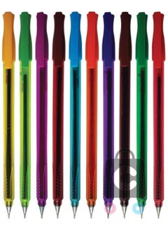 NATARAJ NATARAJ 621 JOI MEDIUM BALL PEN 10 COLOURS WALLET PACK  - Image 1