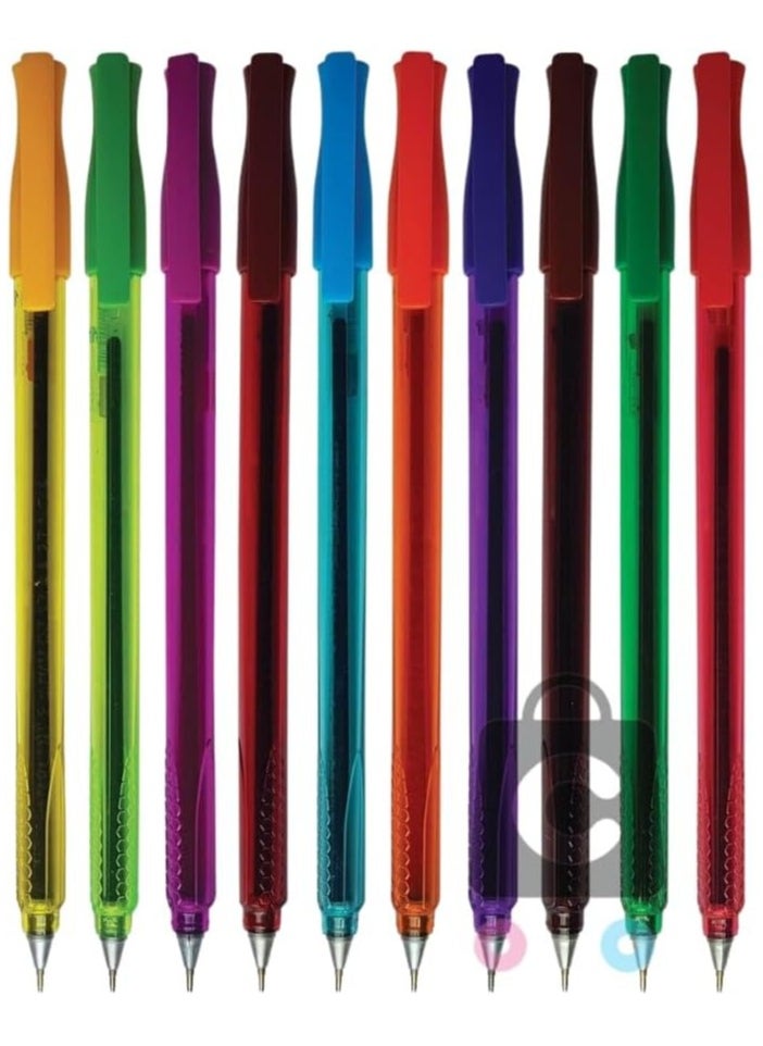 ناتاراج NATARAJ 621 JOI قلم حبر متوسط ​​الحجم 10 ألوان  - Image 1