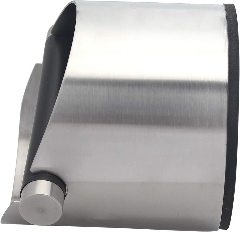DIBTSA Espresso Knock Box, Stainless Steel Coffee Grounds Knock Box, With Removable Knock Bar and Non-Slip Rubber Base (Silver) - Image 2