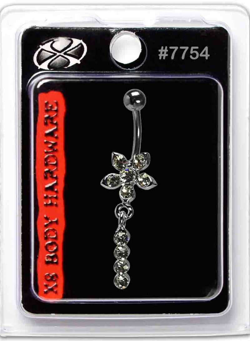 إكس 8 بودي هاردوير حلقة بطن على شكل زهرة من الفولاذ المقاوم للصدأ 316L - Image 2