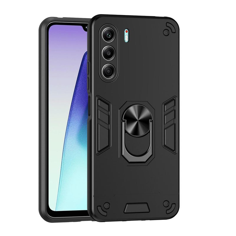 HuHa Case Cover For Tecno Camon 40 Pro 5G Shockproof Metal Ring Holder Phone Case(Black) - Image 1