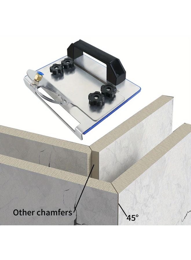 Silvery Stainless Steel Tile Corner Grinder Rack 45 Degree Bevel Cutting Tool - Image 4