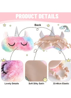 CMGTYYD 4 Pieces Sleep Mask, Sleep Mask for Kids, Plush Sleeping Eye Cover, Cute Sleep Mask, Soft Plush Blindfold Cute for Kids Teens Girls Women  - Image 2