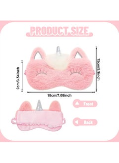 CMGTYYD 4 Pieces Sleep Mask, Sleep Mask for Kids, Plush Sleeping Eye Cover, Cute Sleep Mask, Soft Plush Blindfold Cute for Kids Teens Girls Women  - Image 3