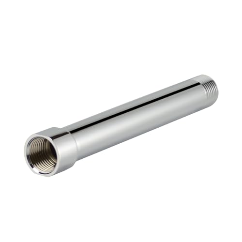 Purelux Shower Arm Extension, 6 inches Shower Head Extender Water Outlet Lowers Existing Shower Head, Chrome Finish Made of Solid Stainless Steel - Image 1
