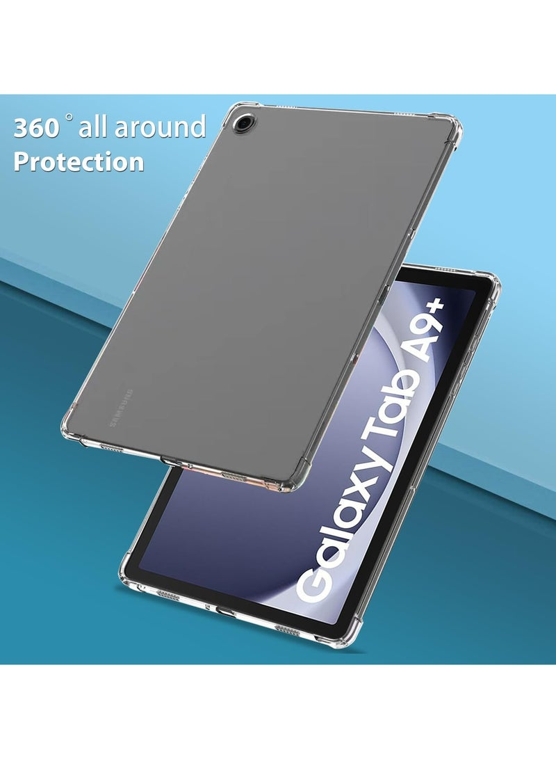 سامسونج جالاكسي تاب A9 حزمة حماية - سوبر شفافة واقية من الصدمات شل وحافة إلى حافة الشاشة فيلم واقية ، 360 درجة الحماية ، الغطاء الخلفي وشاشة فيلم واقية - Image 4
